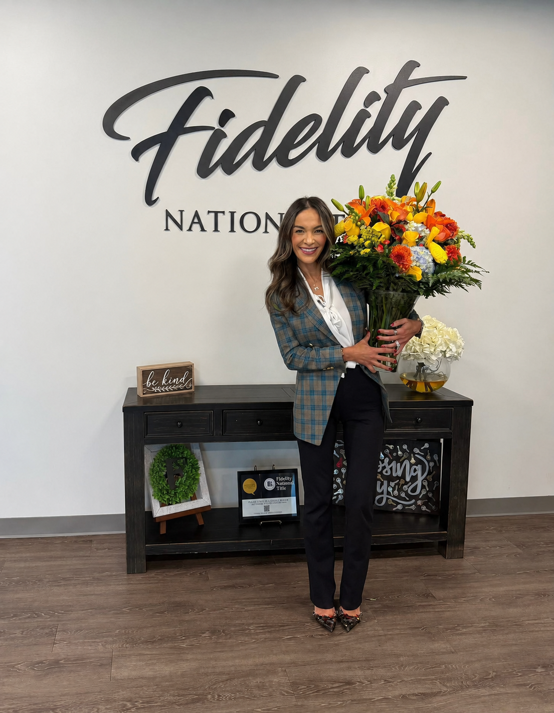 Merita O'Krinsky at the Fidelity National Title office in Katy, Texas